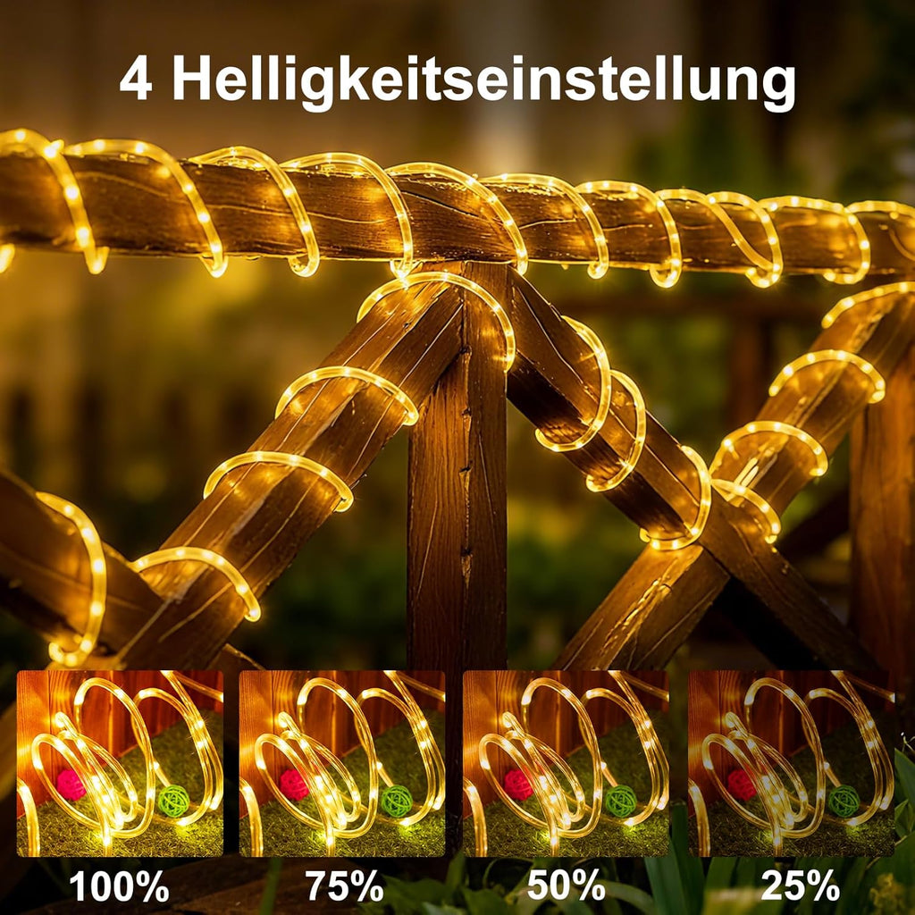 LED Lichterschlauch – 10 Meter Länge mit Fernbedienung