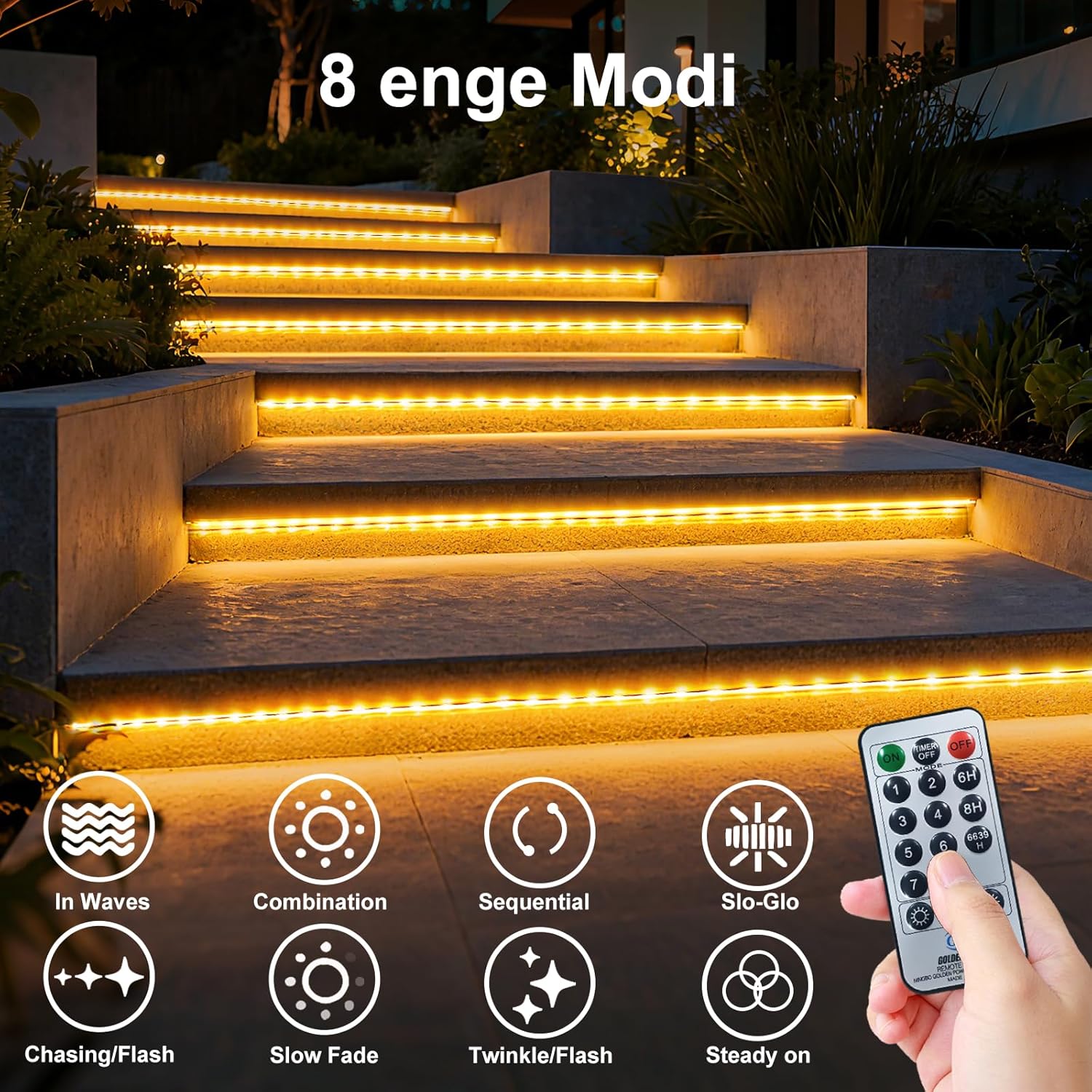 LED Lichterschlauch – 10 Meter Länge mit Fernbedienung