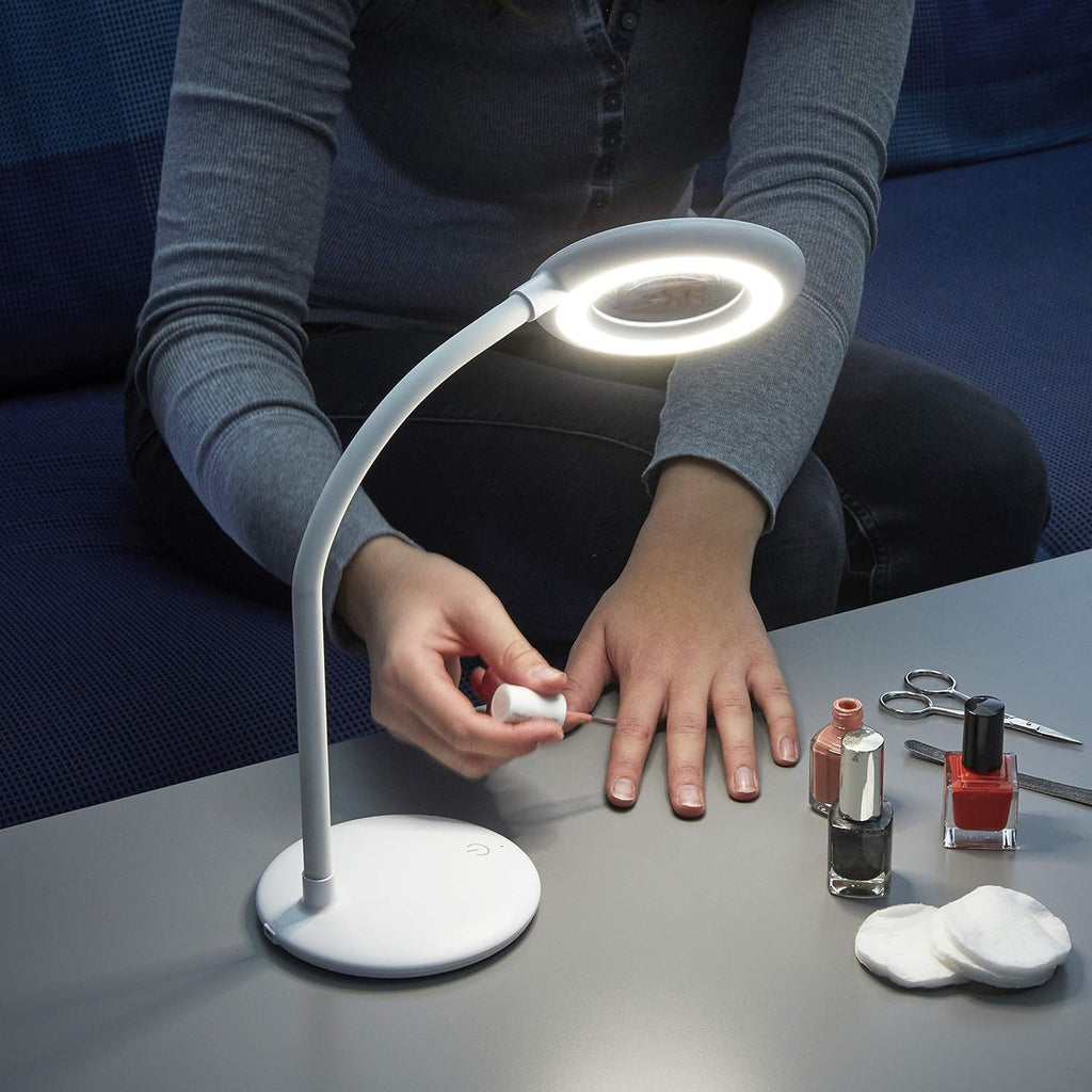LED Beauty Tischlampe mit Lupe