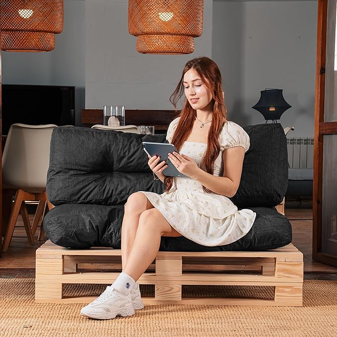 Sitzkissen Set für Palettenmöbel – 2-Teiler (Sitz- & Rückenkissen)