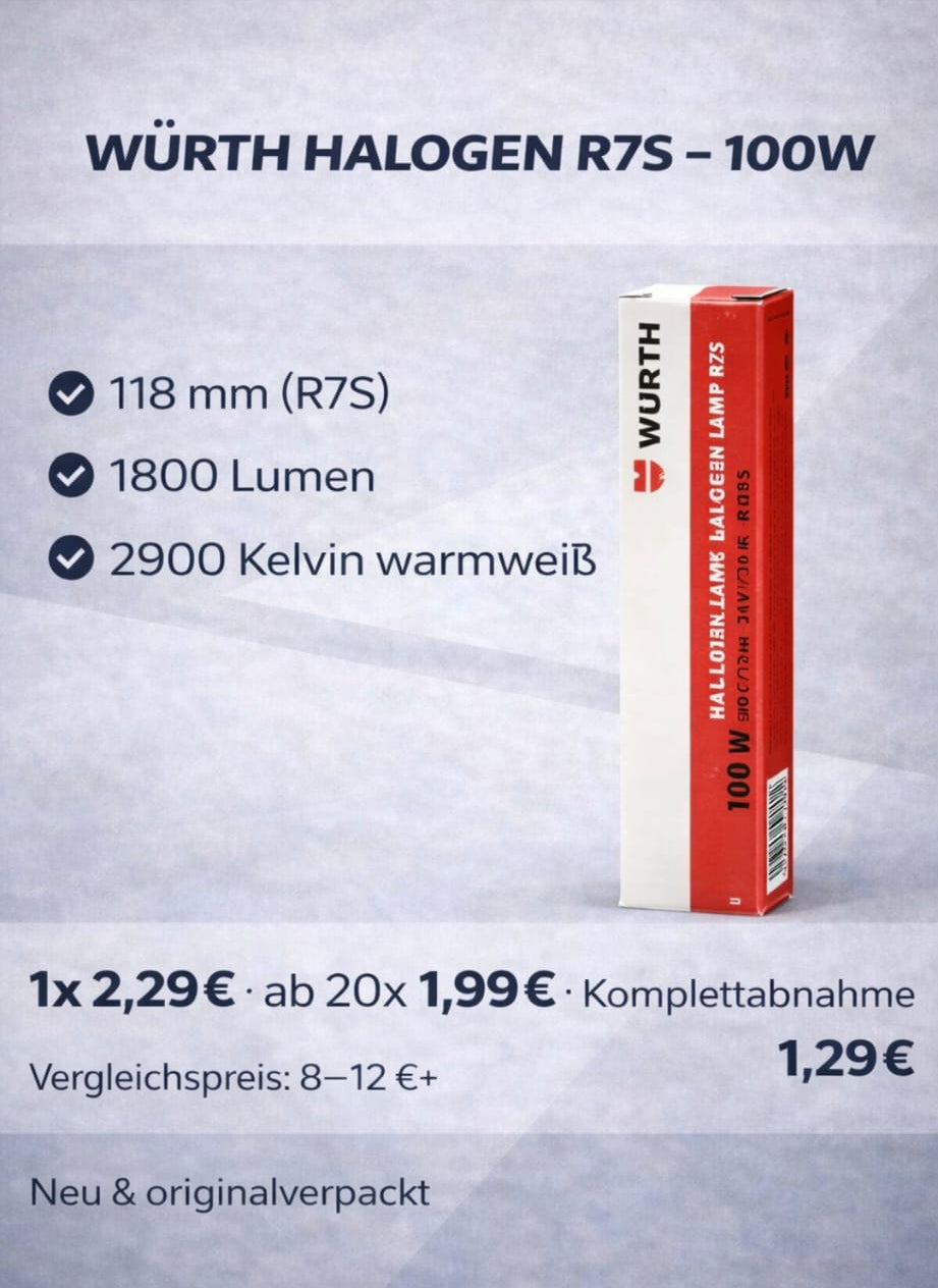 Halogen Leuchtmittel - "Würth"