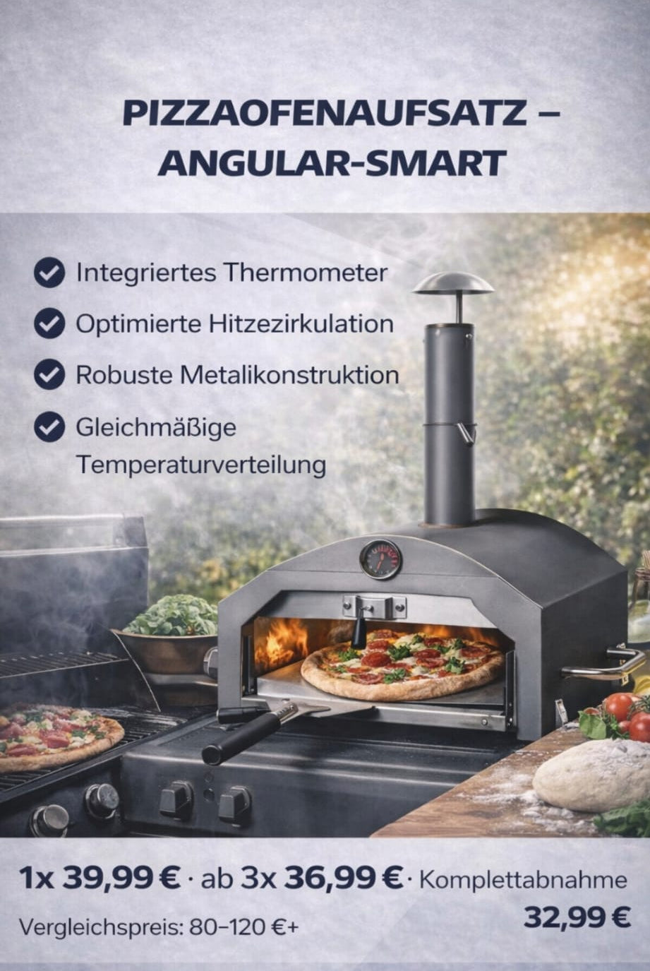 Pizzaofenaufsatz Angular-Smart