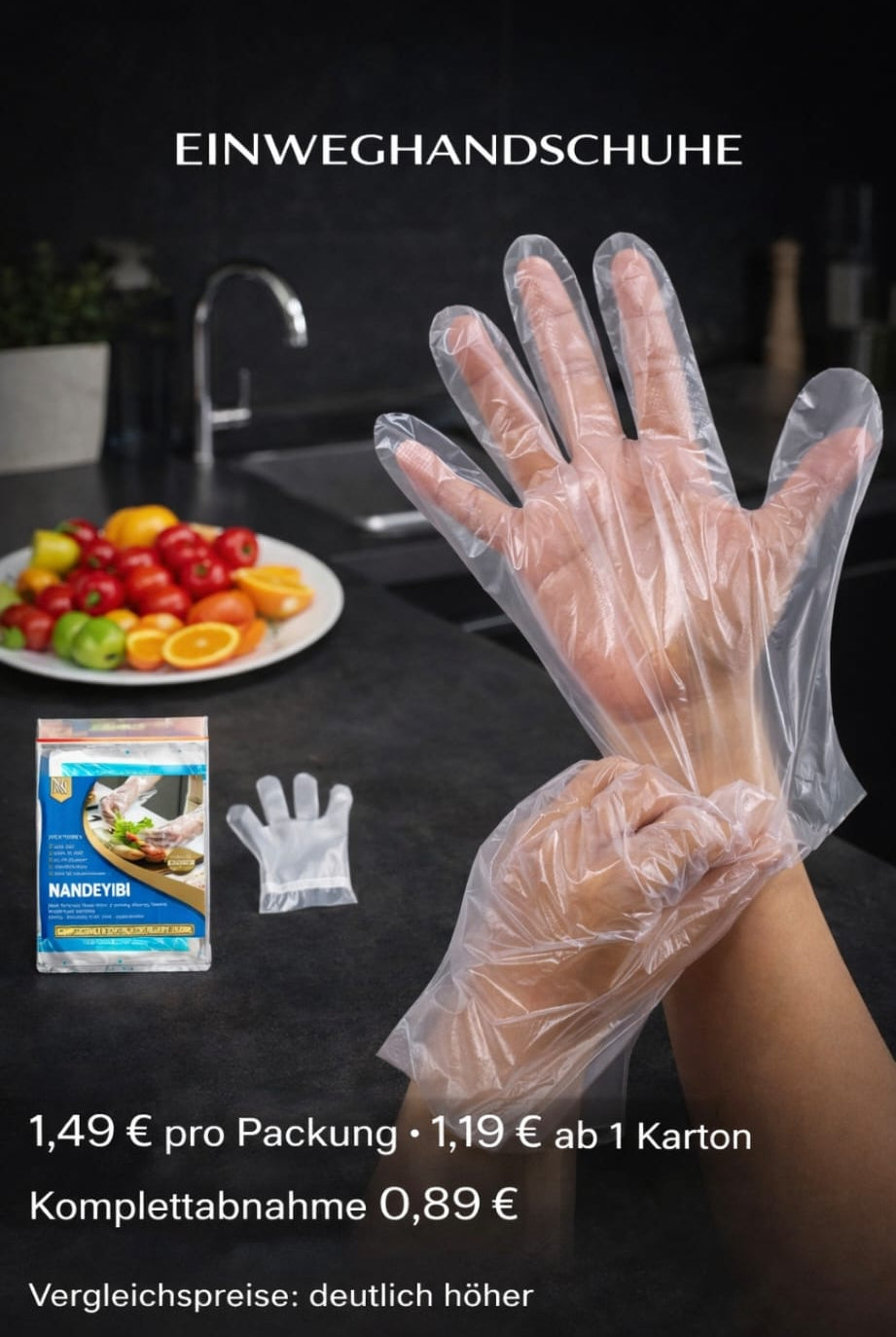 Einweghandschuhe aus Kunststoff