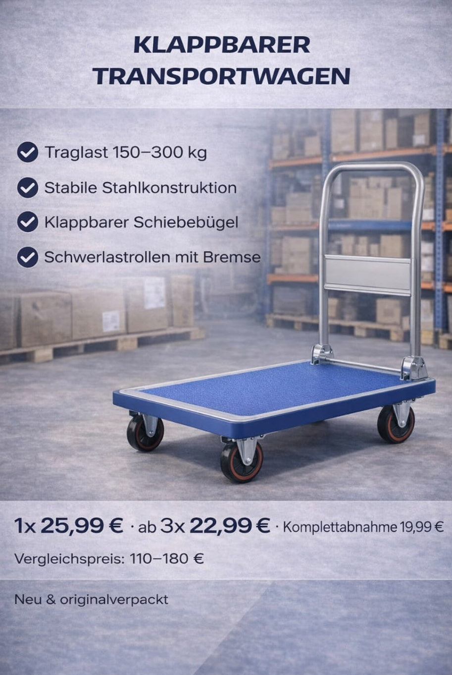 Klappbarer Transportwagen