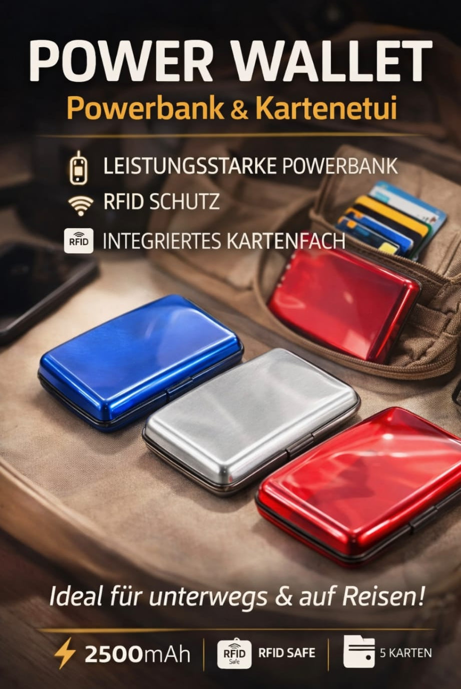 Power Wallet – Powerbank & Kartenetui